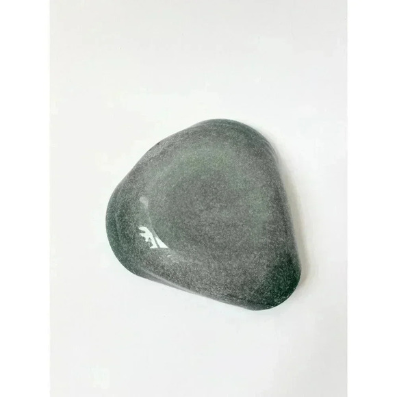 Green Murano Vamasa Barbini Italian Made Hand Blown Glass Heart Shaped Bowl - Picture 3 of 7